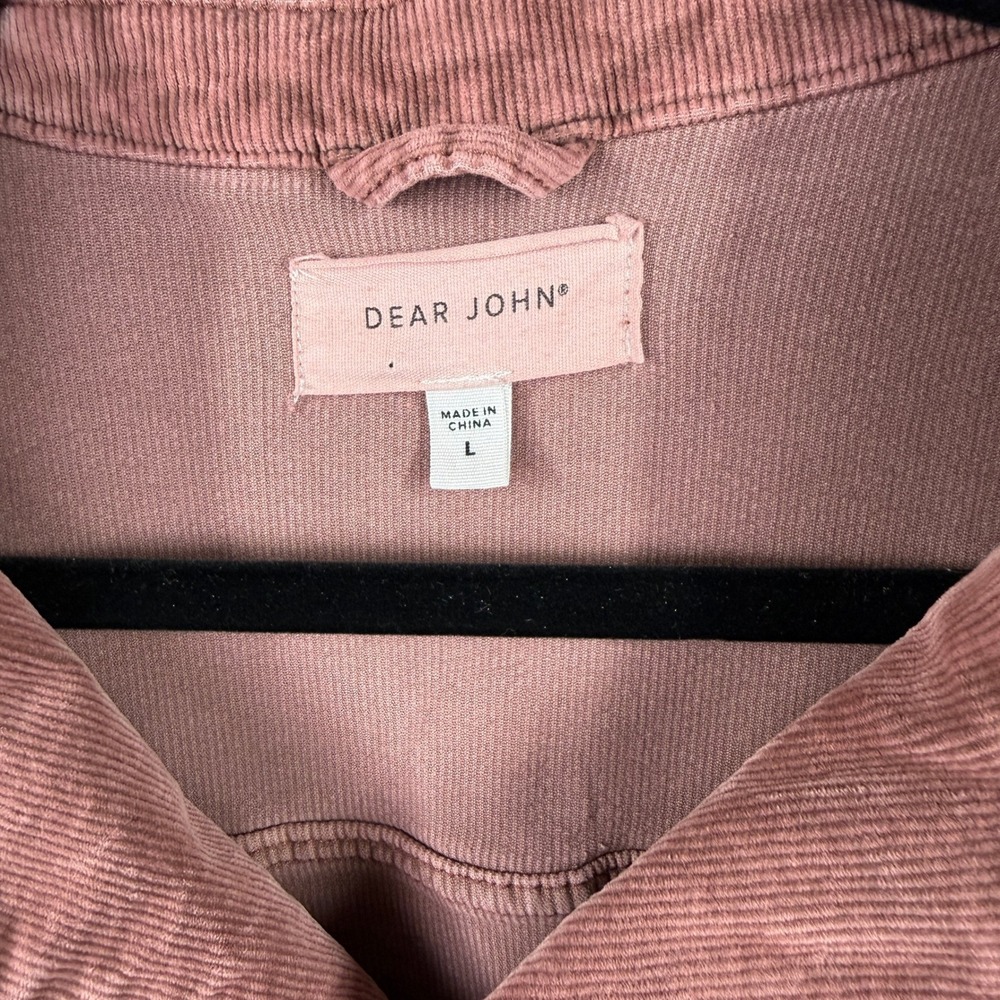 Dear John Dusty‎ Rose Corduroy Jacket Stretch Fitted Indie Western Chic Size L - Picture 5 of 9